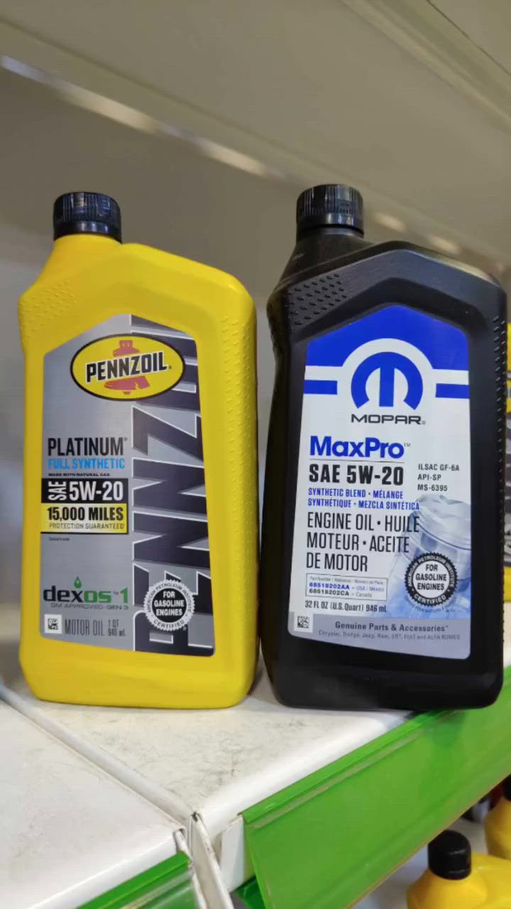 يتوفر لدينا زيت محركات MOPAR MaxPro vs
PENNZOIL الامريكي الاصلي الموصى بيها من شركات جيب و دوودج و كليسر للموزيلات الحديثة و القديمة
مركز خدمات التقني كركوك تسعين للاستفسار وتساب
***********

