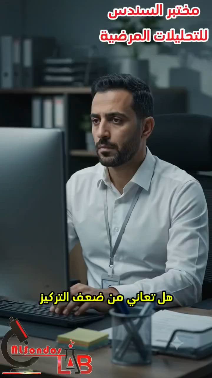 🚨 إذا كنت تنسى كثيراً هذه الأيام... فربما المشكلة ليست في الذاكرة!

هل تدخل إلى غرفة وتنسى لماذا ذهبت؟ هل تجد صعوبة في التركيز أثناء العمل أو الدراسة؟ هل تشعر بالإرهاق رغم حصولك على ساعات نوم كافية؟

في بعض الحالات قد يكون نقص فيتامين B12 أحد الأسباب المحتملة لهذه الأعراض.

يُعد فيتامين B12 عنصراً مهماً لصحة الأعصاب وإنتاج خلايا الدم الحمراء ودعم وظائف الدماغ والطاقة في الجسم.

لذلك فإن تجاهل الأعراض لفترات طويلة قد يمنعك من معرفة السبب الحقيقي وراء ما تشعر به.

الاطمئنان يبدأ بخطوة بسيطة... فحص B12 يساعدك على متابعة حالتك الصحية بشكل أفضل واتخاذ القرار المناسب بالتعاون مع طبيبك.

📍 مختبر السندس للتحليلات المرضية الميكانيك مجاور الكنيسة مقابل مجمع D2D 2

📞 *********** 📞 ***********

🚗 خدمة السحب المنزلي المجاني متوفرة ضمن مناطق الخدمة.

مختبر السندس للتحليلات المرضية دقة تثق بها 🤍

#فيتامين_B12 #ضعف_التركيز #التنميل #الإرهاق #مختبر_السندس #التحاليل_المرضية
