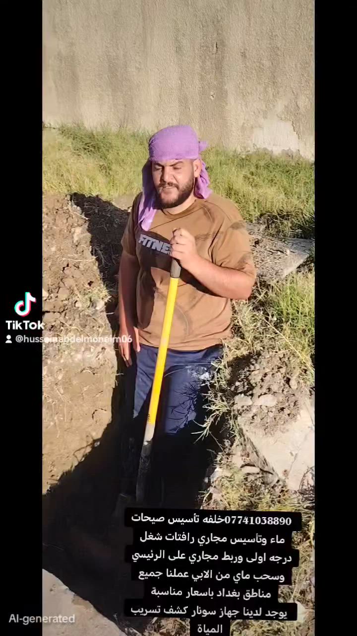 ***********خلفه تأسيس صيحات ماء وتأسيس مجاري رافتات شغل درجه اولى وربط مجاري على الرئيسي وسحب ماي من الابي عملنا جميع مناطق بغداد باسعار مناسبة
 يوجد لدينا جهاز سونار كشف تسريب المياة
