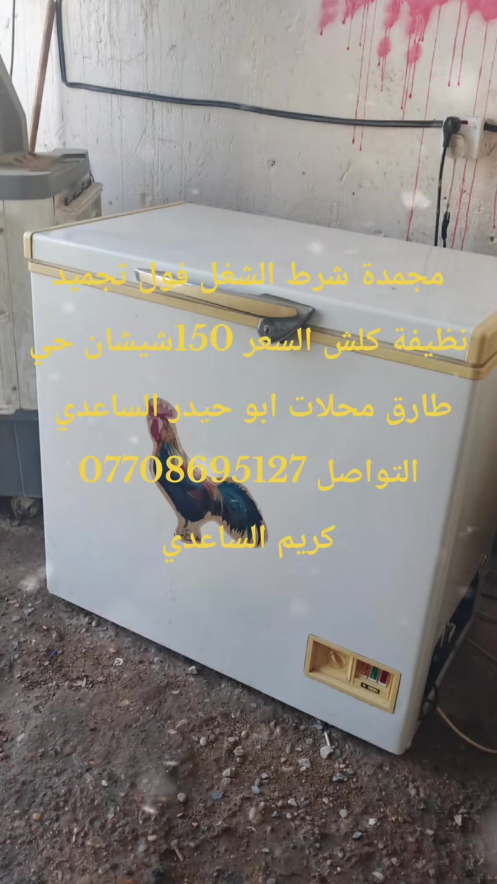 سلام عليكم اخوان مجمدة نظافة فول وتجميد فول السعر 150العنوان بغداد حي طارق التواصل ***********

