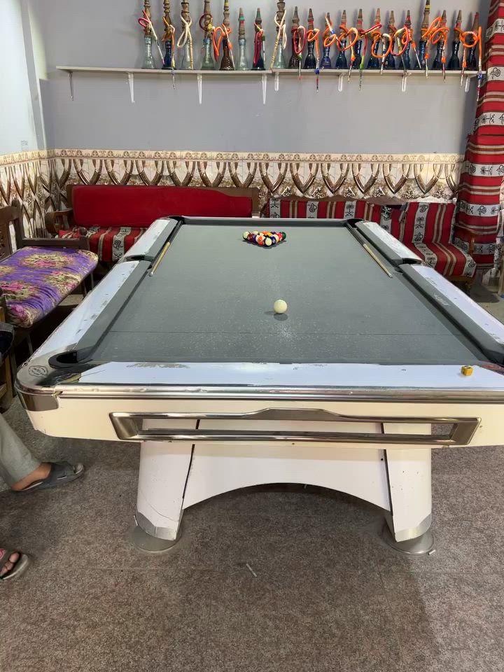 سلام عليكم ميز بليارد وياه ٣كيوبات وطوب بلحكيه اصليه ميز يلون مكاني كربلاء سعر ١١وبي مجال ***********
