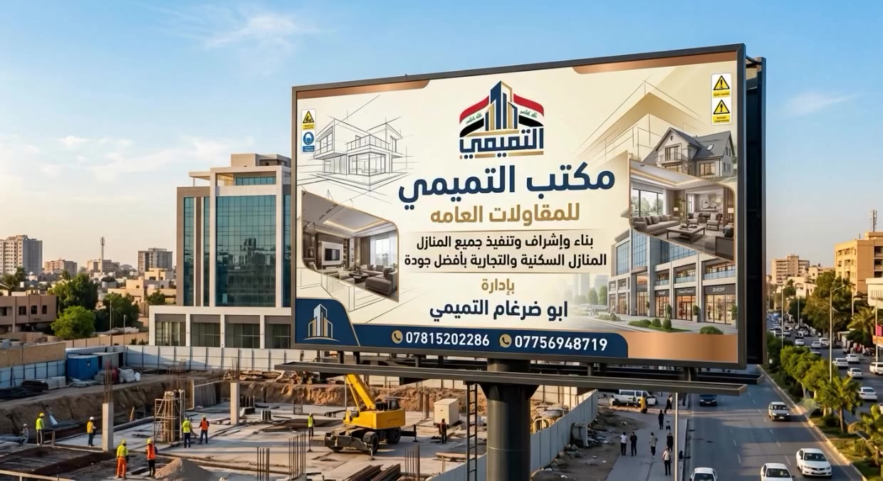 تنفيذ وإشراف 
وتجهيز مواد البناء كافة المنازل والمواقع التجاريه داخل بابل حله وكربلاء 
مكتب التميمي 
*********** 
***********
