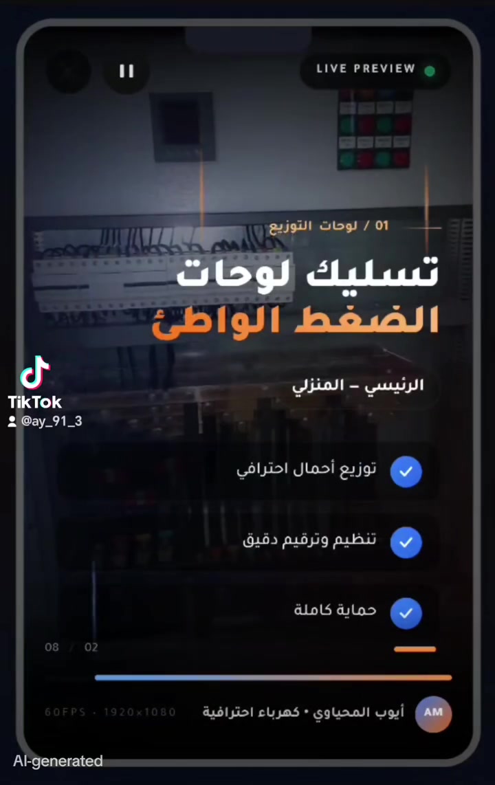 أستطيع العمل على جميع الأعمال الكهربائية
من تسليك لوحات ال ضغط الواطئ
 من لوحات توزيع الرئيسي و المنزلي
 ولوحات التحويل الكتروني ATS 
بكافة أنواعها (Contactors و NW /NT و Socomec) وكذالك لوحات السيطرة المتعددة
والتي تشمل تصحيح معامل القدره 
ولوحات الأنارة Photo cell ولوحات الماطورات من star/delta و السوفت ستارتر العتيادي و دائرة الأون لاين
و الكل في حالة( Local-Remont) و الأيسي درايف  وكذالك صيانة جميع الوحات الكهربائية
العنوان / الأسكندرية /الشاخة /قرب شارع الضغط 
*********** 
*********** 
أيوب المحياوي
@إشارة
